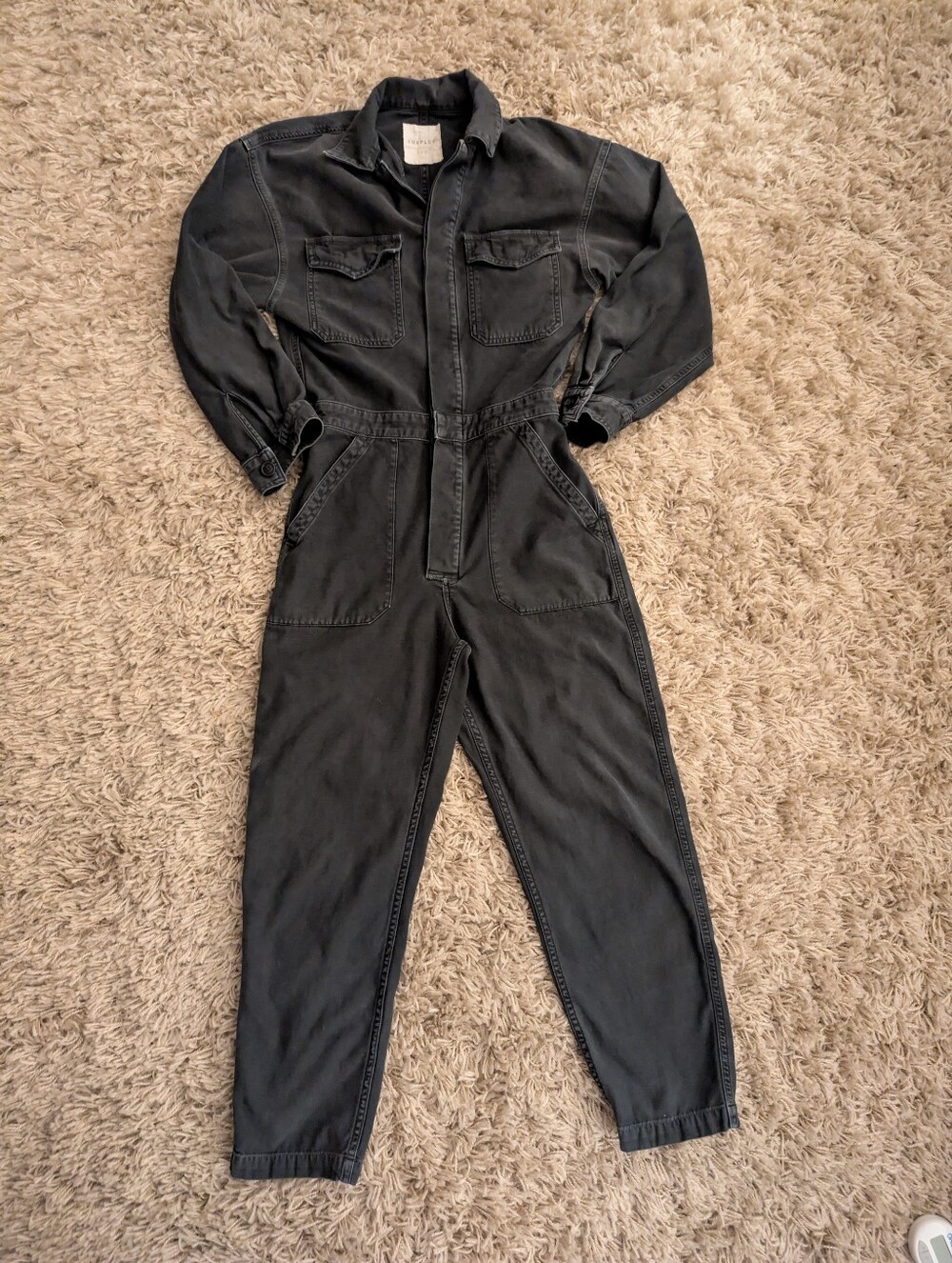 Citizens of Humanity Marta Utility Jumpsuit Washed Black S